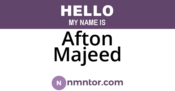 Afton Majeed