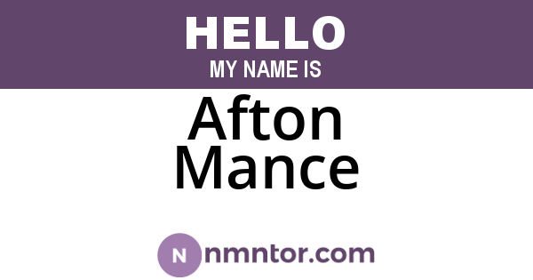 Afton Mance