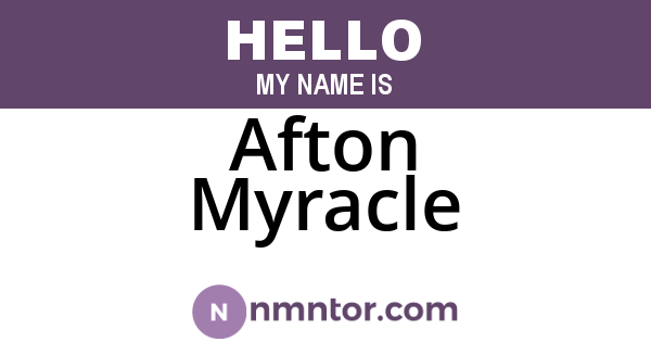 Afton Myracle