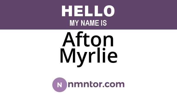 Afton Myrlie