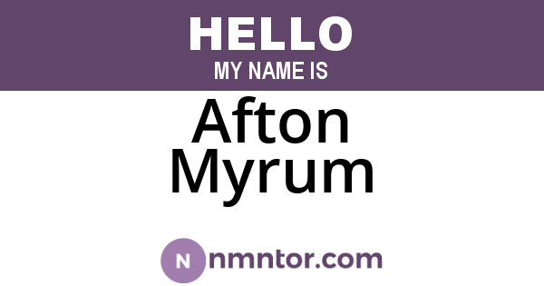 Afton Myrum
