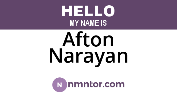 Afton Narayan