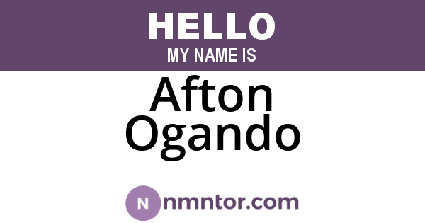 Afton Ogando