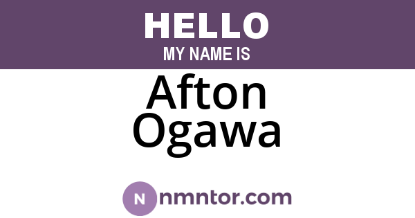 Afton Ogawa