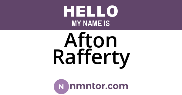 Afton Rafferty