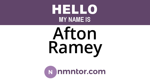 Afton Ramey