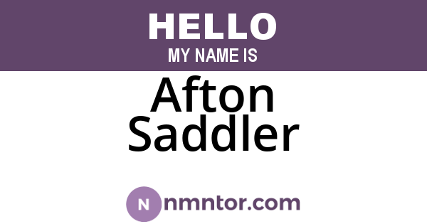 Afton Saddler