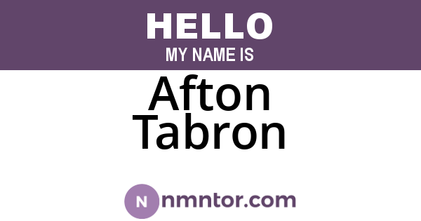 Afton Tabron