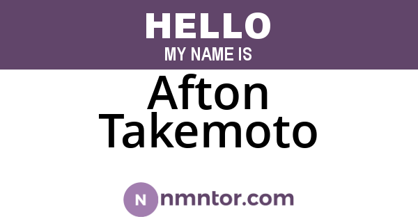 Afton Takemoto