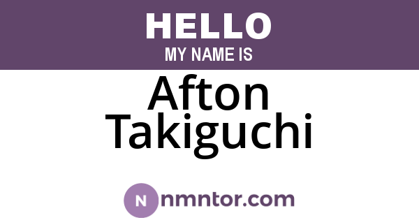 Afton Takiguchi
