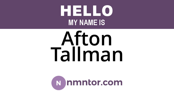 Afton Tallman