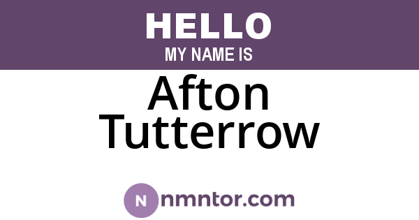 Afton Tutterrow