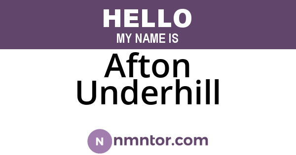 Afton Underhill