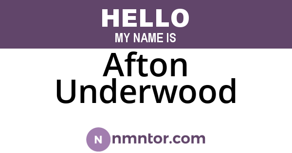 Afton Underwood
