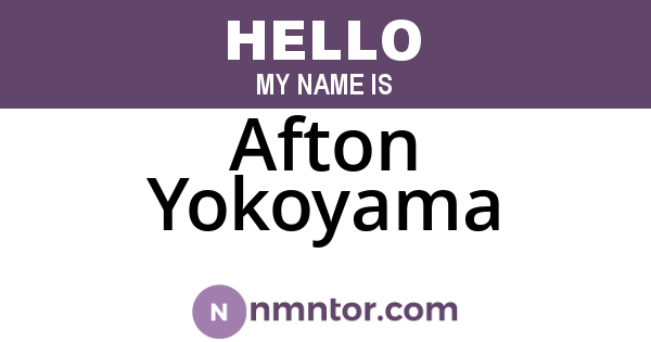 Afton Yokoyama