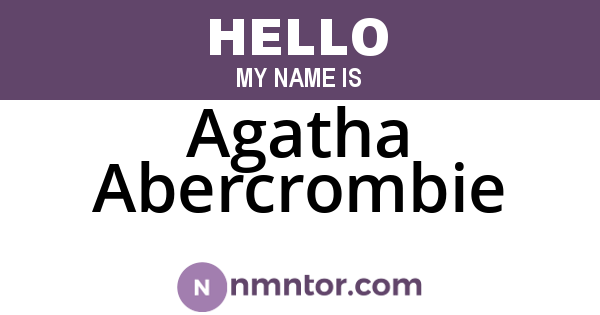 Agatha Abercrombie