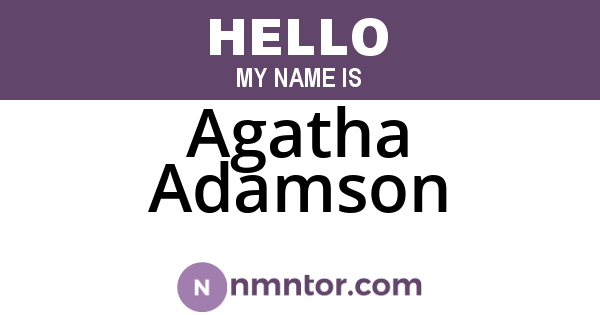 Agatha Adamson