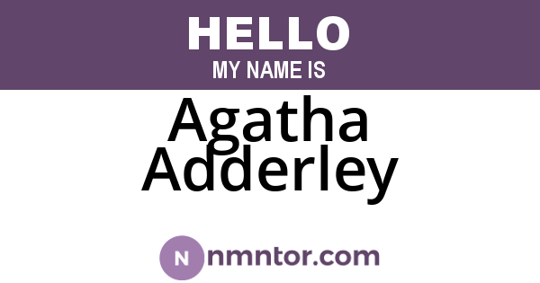 Agatha Adderley