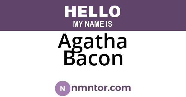 Agatha Bacon