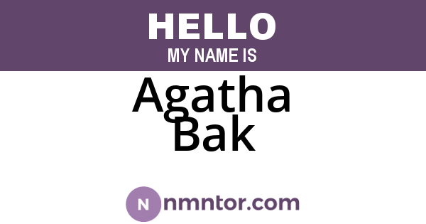 Agatha Bak
