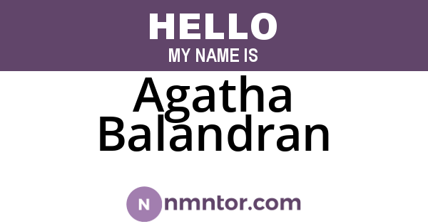 Agatha Balandran
