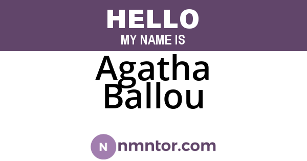Agatha Ballou