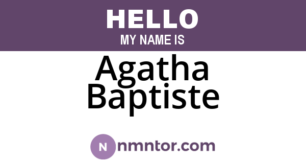 Agatha Baptiste