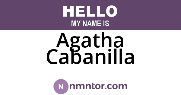 Agatha Cabanilla