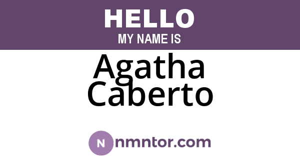 Agatha Caberto