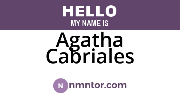 Agatha Cabriales