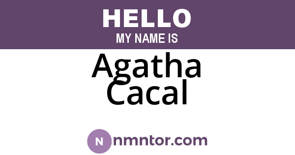 Agatha Cacal