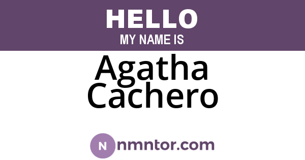 Agatha Cachero