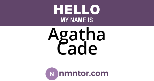Agatha Cade