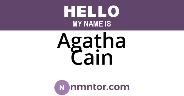 Agatha Cain
