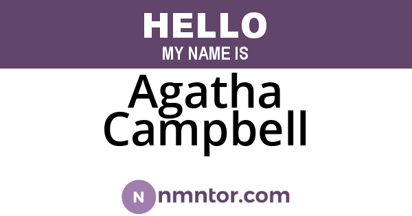 Agatha Campbell