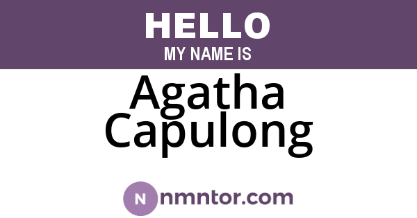 Agatha Capulong