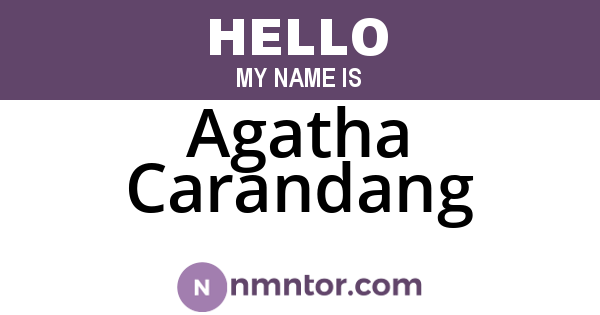 Agatha Carandang