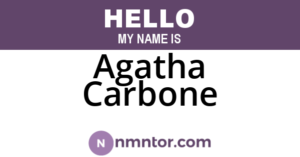 Agatha Carbone