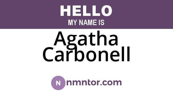 Agatha Carbonell