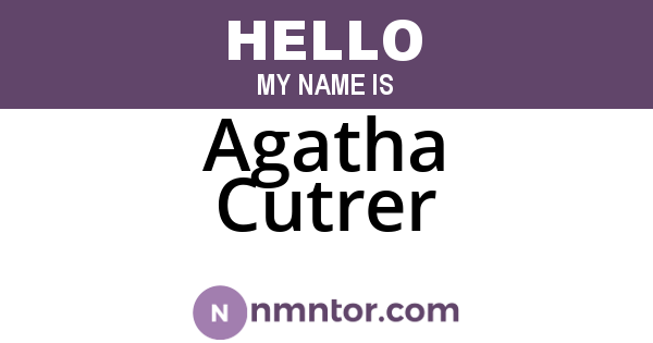Agatha Cutrer