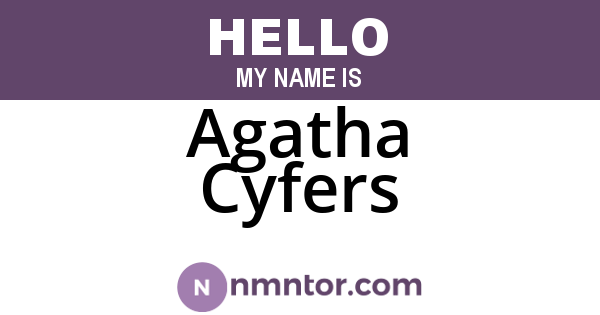 Agatha Cyfers