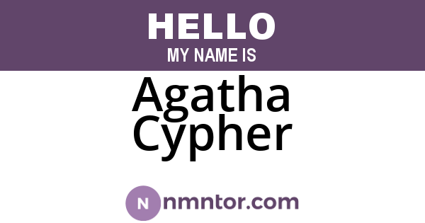 Agatha Cypher