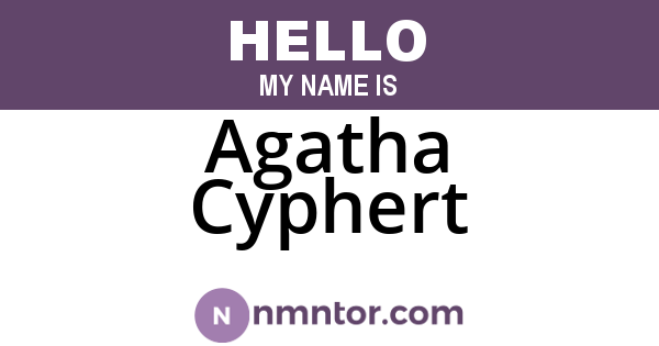Agatha Cyphert