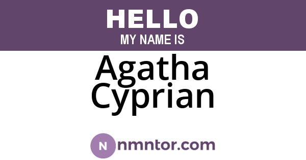 Agatha Cyprian