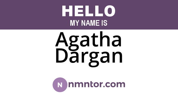 Agatha Dargan