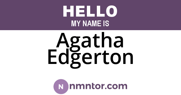 Agatha Edgerton