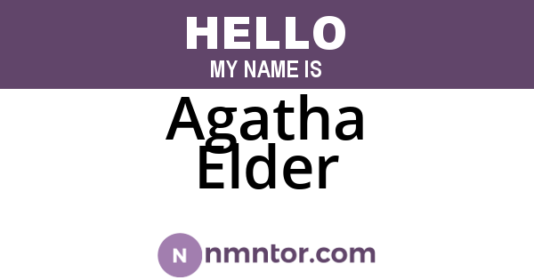 Agatha Elder