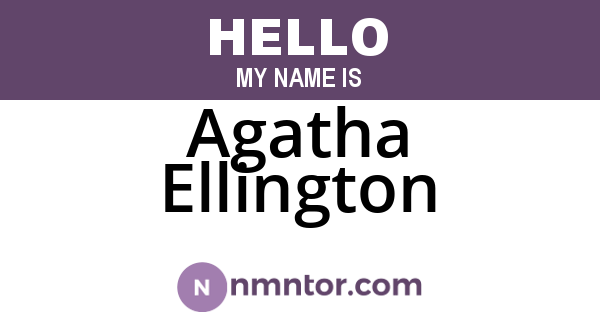 Agatha Ellington