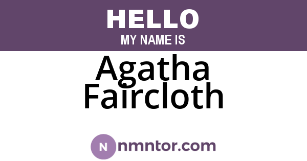 Agatha Faircloth