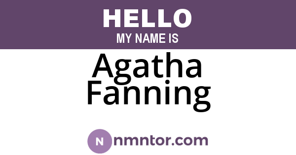 Agatha Fanning